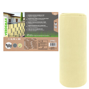 Striscia di occultazione privacy - 19 x 200 cm - TNT - beige - Verdemax