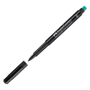 Pennarello Multimark universale permanente con gomma - punta media 1,0mm - nero - Faber Castell
