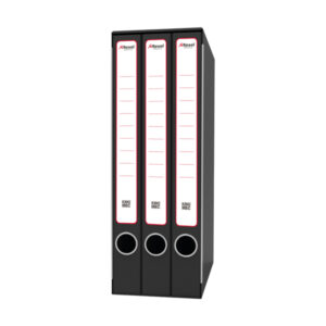 Gruppo registratori Terzetto - con 3 cartelle 3 lembi - 25,5x34,5 cm - dorso 15 cm - grigio - Rexel