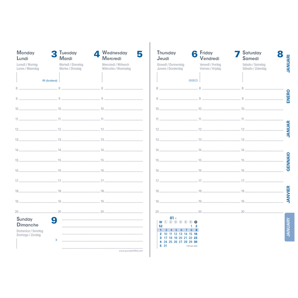 Agenda settimanale Rigiro - copertina Equology - 9 x 12,5 cm - nero - Quo Vadis - immagine 2