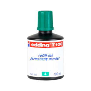 Inchiostro permanente per marcatori T100 - 100 ml - verde - Edding