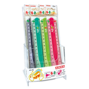 Righelli Flexi LeftRight - 15 cm - colori assortiti - Arda - display 15 pezzi