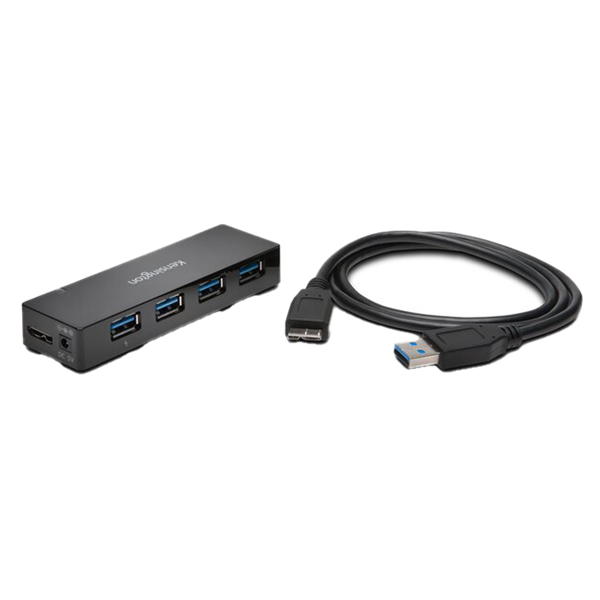 Hub - 4 porte - USB 3.0 con funzionalitA' di ricarica - Kensington - immagine 2