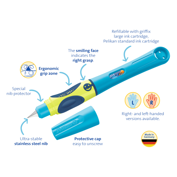 Penna stilografica Griffix - cancellabile - colori assortiti - Pelikan - expo 12 pezzi - immagine 2