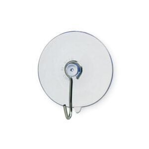 Ventose - con gancio in metallo - diametro 6 cm -  trasparente - Lebez - conf. 144 pezzi