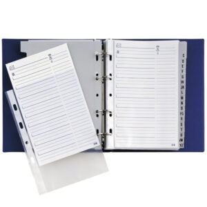 Rubrica Telex 4 - A5 - blu - 4 anelli - dorso 25mm - Sei Rota