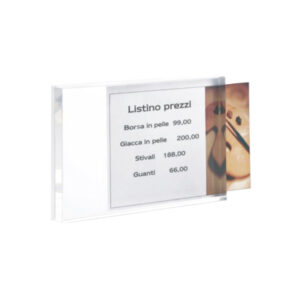 Porta prezzi da banco - materiale acrilico - taglia medium (10x14x2 cm) - Tecnostyl