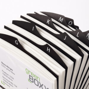 Portabiglietti da visita Visifix  Rotary - 400 posti - 19,5x19x12 cm - nero - Durable