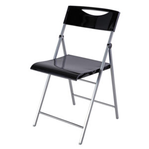 Seduta Smile - pieghevole - acciaio e plastica - nero - Alba