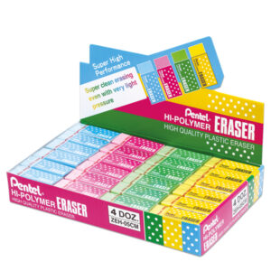 Mini gomma Hi Polymer - colori assortiti - Pentel - display 48 pezzi