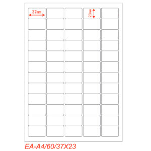 Etichette adesivo formato A4 165g 37*23mm n.60 etichette/foglio (conf.100foglio)
