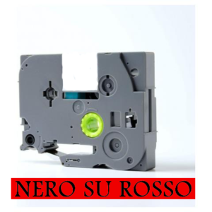 9mmX8m Nastro laminato compatibile per Brother TZe-421 nero su rosso