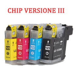 Cartuccia per Brother LC-123 giallo con CHIP VERSIONE III