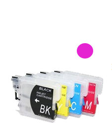 Cartuccia ricaricabile vuota per Brother LC985 LC980 LC1100 magenta