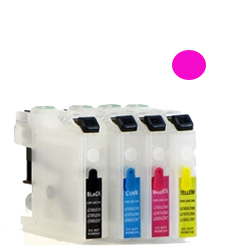 Cartuccia ricaricabile vuota per Brother LC-123 magenta con chip aggiornato