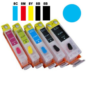 Cartuccia ricaricabile vuota per Canon CLI-8 ciano con chip autoreset