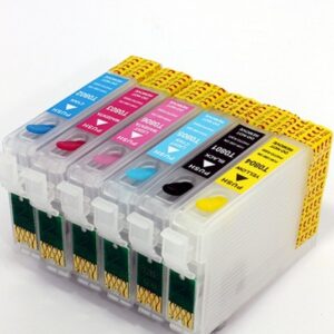 Cartuccia ricaricabile vuota per Epson T801 nero con chip autoreset