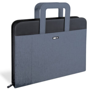 Portablocco - tessuto - c/anelli - grigio scuro - 28,5x36 cm - City Time