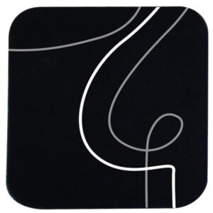 Sottobicchiere linea Spaghetti - 10 x10 cm - nero - Stilcasa