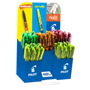 Evidenziatore cancellabile Frixion Light - punta a scalpello 4,0mm - tratto 3,3mm -colori assortiti - Pilot - expo 48 pezzi