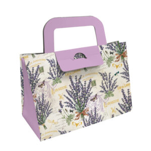 Scatola portaoggetto - fantasia Lavanda - 16,2 x 14,5 x 7,5 cm - Kartos