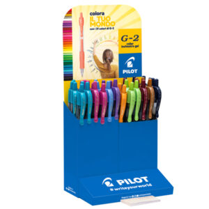 Roller gel a scatto G-2 - punta 0,7mm - colori assortiti Fun - Pilot - expo 36 pezzi