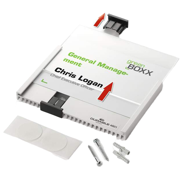 Targa per porte/pareti Info Sign - 29,7 x 42 cm - argento - Durable - immagine 2