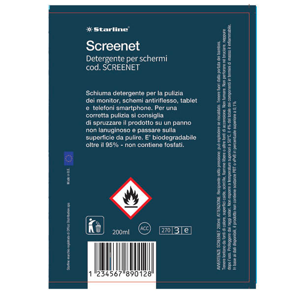 Starline - Liquido pulizia - per protezione schermi, 200 ml anche per Monitor lcd - immagine 2