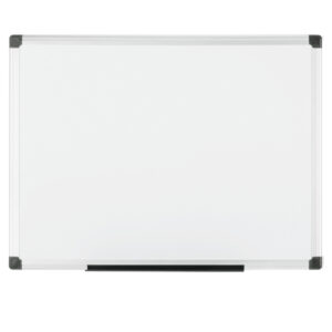 Lavagna magnetica - 90 x 120 cm - superficie in acciao laccato - cornice in alluminio - bianco - Starline