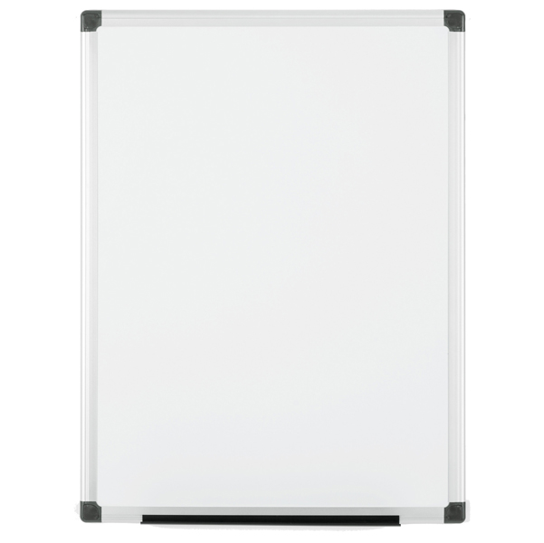 Lavagna magnetica - 90 x 120 cm - superficie in acciao laccato - cornice in alluminio - bianco - Starline - immagine 2