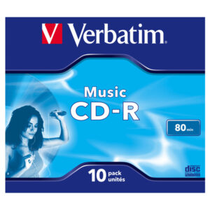 Verbatim - Scatola 10 CD-R Music Live It serigrafato - colorato - 43365 - 80min