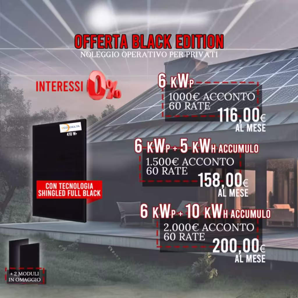 offerta panneli solari