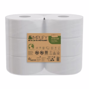 Carta igienica MiniJumbo Simplify - 2 veli - 15 gr - goffratura mini - 557 strappi - Papernet