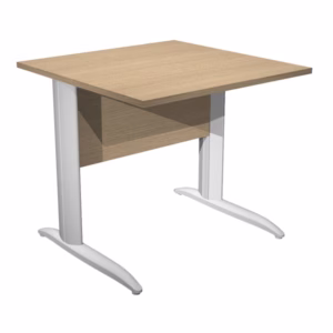 Scrivania lineare Easy - 80 x 80 x 72 cm - Rovere/grigio alluminio - Artexport