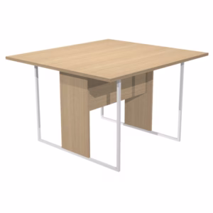 Tavolo riunione Essence - 120 x 110 cm - Rovere - Gamba bianca - Artexport