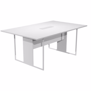 Tavolo riunione Essence - 180 x 110 cm - Bianco - Gamba bianca - Top bianco - Artexport