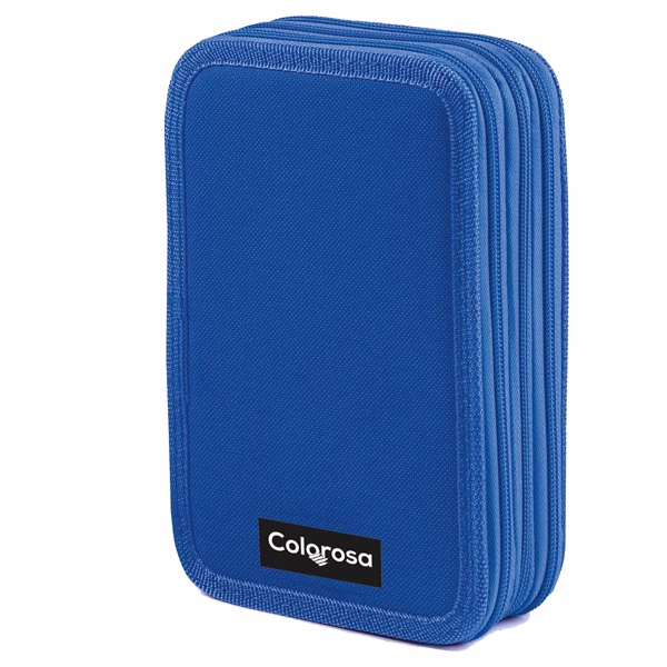 Astuccio Colors 3 zip - 13 x 20 x 7,5 cm - tessuto - colori assortiti - Colorosa - immagine 4
