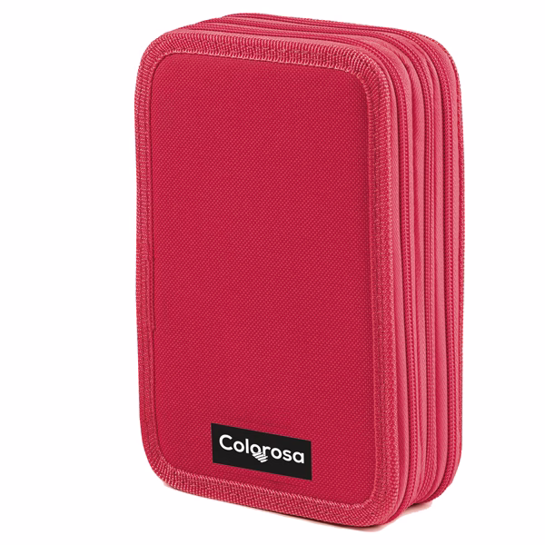 Astuccio Colors 3 zip - 13 x 20 x 7,5 cm - tessuto - colori assortiti - Colorosa - immagine 6
