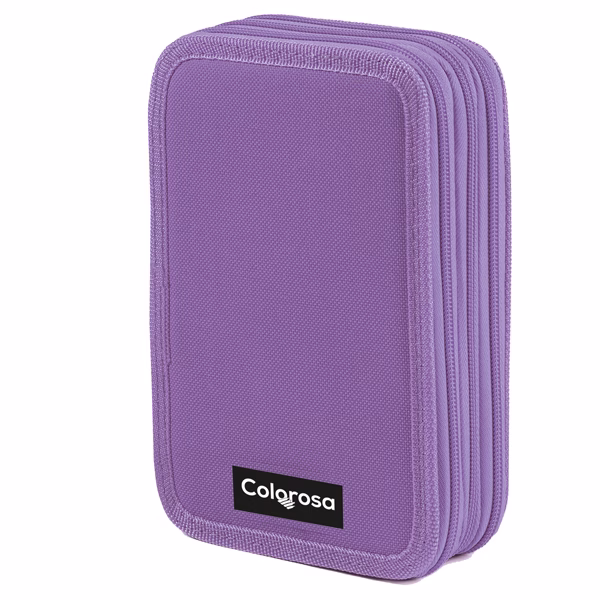 Astuccio Colors 3 zip - 13 x 20 x 7,5 cm - tessuto - colori assortiti - Colorosa - immagine 7