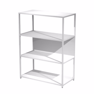 Libreria 4 ripiani Modular - 90 x 44 x 122 cm - struttura metal bianco - bianco - Artexport