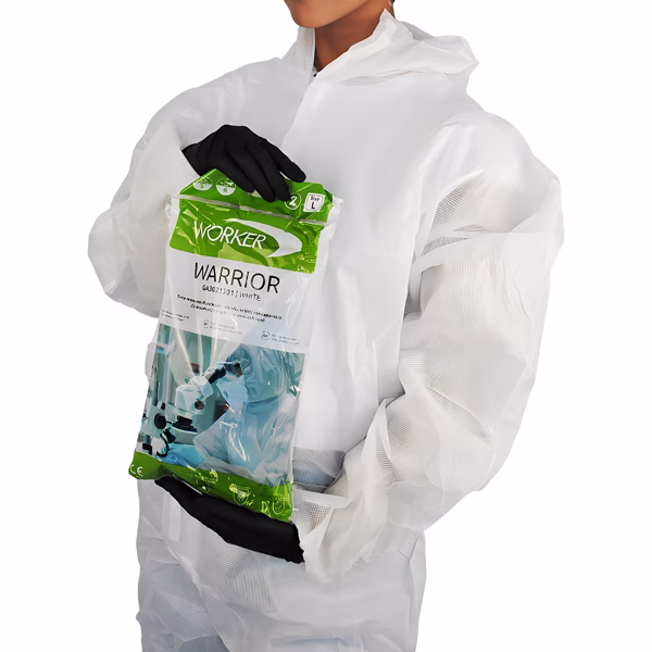 Tuta monouso Warrior - taglia XL - SMS - bianco - Worker - immagine 2