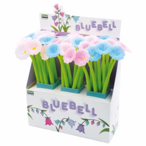 Penne a sfera Blue Bell Flexi - con fusto flessibile - fantasie assortite - Lebez - expo 36 pezzi