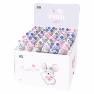 Penne a sfera Mousy - fantasie assortite - Lebez - expo 36 pezzi