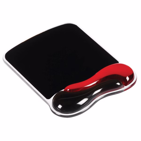 Tappetino Duo Gel - per mouse - rosso/fumo - Kensington