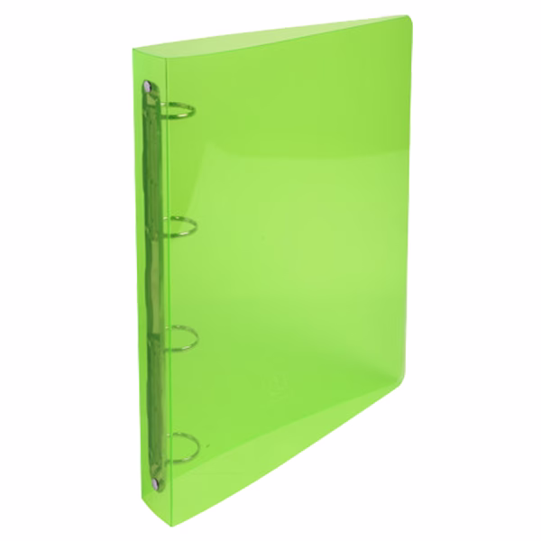 Raccoglitore rigato Crystal Colours - PPL - 4 anelli tondi 30 mm - dorso 4 cm - 22 x 30 cm - colori assortiti - Exacompta - immagine 5