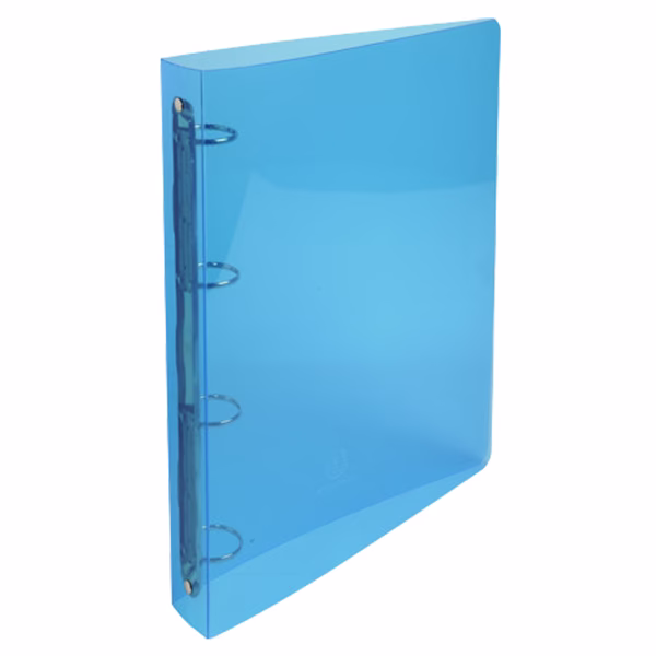 Raccoglitore rigato Crystal Colours - PPL - 4 anelli tondi 30 mm - dorso 4 cm - 22 x 30 cm - colori assortiti - Exacompta - immagine 8