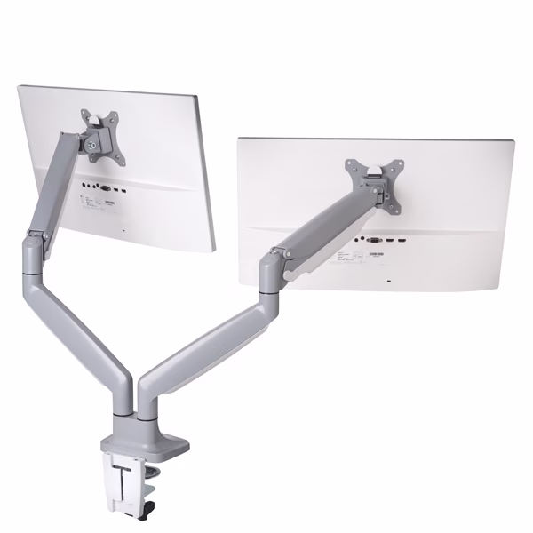 Braccio per monitor doppio one-touch SmartFit - ad altezza regolabile - grigio - Kensington - immagine 2