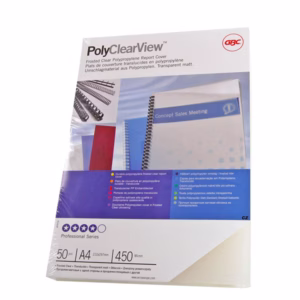 Copertine PolyClear View - A4 - 300 micron - PPL - neutro trasparente opaco - GBC - conf. 100 pezzi