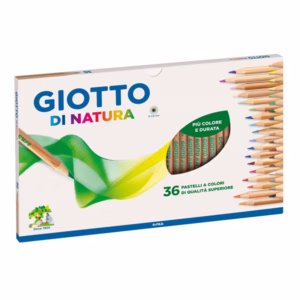 Pastelli colorati di Natura - diametro mina 3,8 mm - legno di cedro - Giotto - conf. 36 pezzi