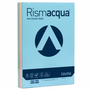 Carta Rismacqua - A4 - 90 gr - mix 5 colori - Favini - conf. 300 fogli